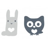 Wall stickers rabbit/owl