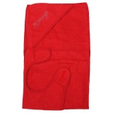 Baby towel wrap red