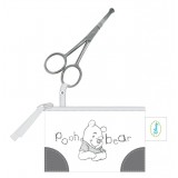 Nail scissors in case Pooh Bear Grey