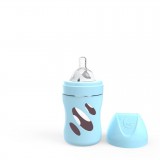 Anti-colic glass baby bottle 180ml Pastel Blue
