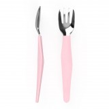 Stainless steel cutlery 2 pieces Purple Rose