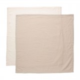 Muslin towel 70x70cm 2 pieces Pure Cotton Sand