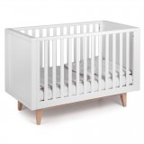 Cot 70x140cm Scandy White/Natural