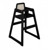 High chair Rattan Black Wash