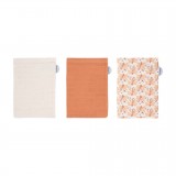 Muslin wash cloths 3 pieces Flower Fever Nude