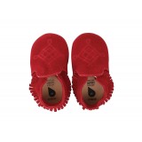 Soft Soles Suede Moccasin Red M
